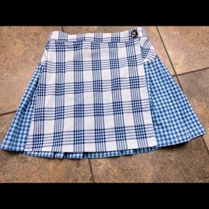 Urban Outfitters Blue Plaid Kilt Style Skirt Size Small
